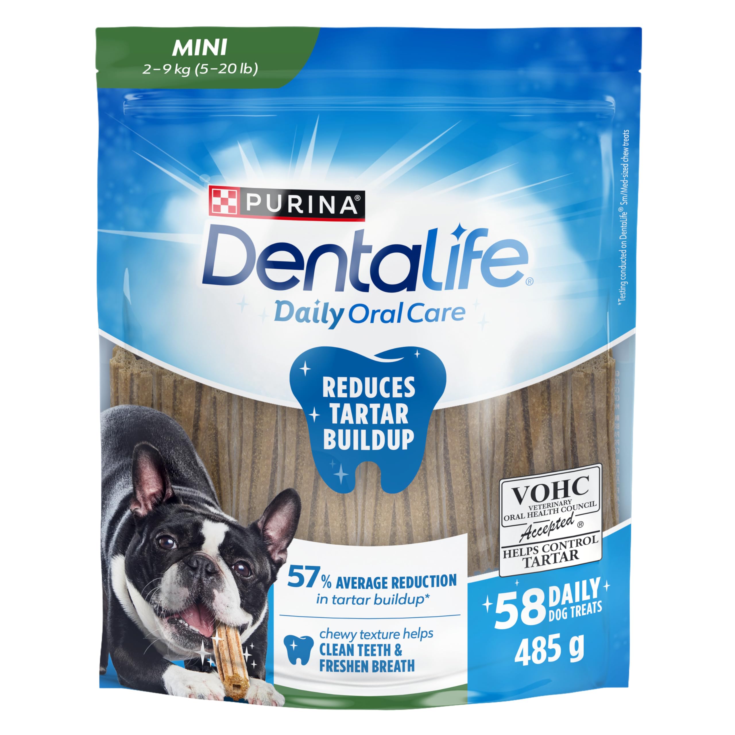 DentaLife Daily Oral Care Dog Treats for Mini Breed Dogs - 485 g Pouch (1 Pack) image 6