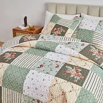 パッチワークキルト　タペストリー　ベッドカバーサイズ Amazon.co.jp: lunarableパッチワークタペストリー、キルト