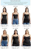 Vista 3 de Emmalise Camisola larga casual básica para mujer, con tirantes ajustables, top en capas