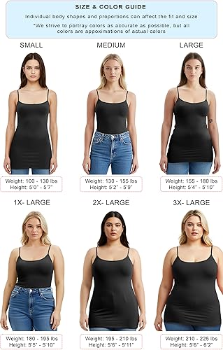 Miniatura 3 de Emmalise Camisola larga casual básica para mujer, con tirantes ajustables, top en capas