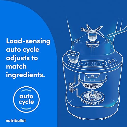 Miniatura 3 de nutribullet SmartSense - Batidora de tamaño completo de 5 velocidades, 1400 vatios, gris plomizo