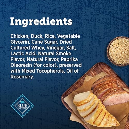 Miniatura 5 de Blue Buffalo True Chews Premium Jerky Cuts Golosinas naturales para perros, pato, 12 onzas