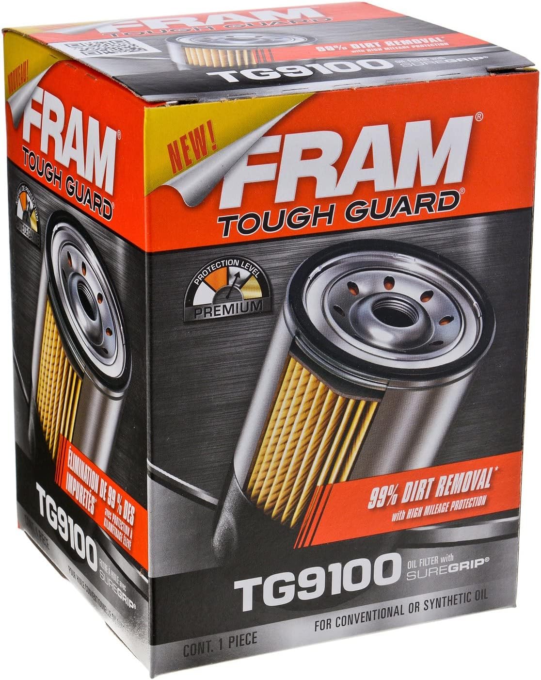 FRAM Tough Guard TG9100-1, 15K Mile Change Interval Oil Filter