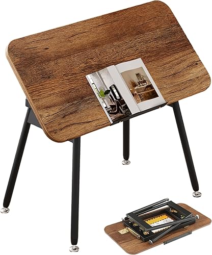 YITAHOME Mesa de Centro Plegable con Tablero Ajustable, 80 x 40 x 49 cm Mesa de 