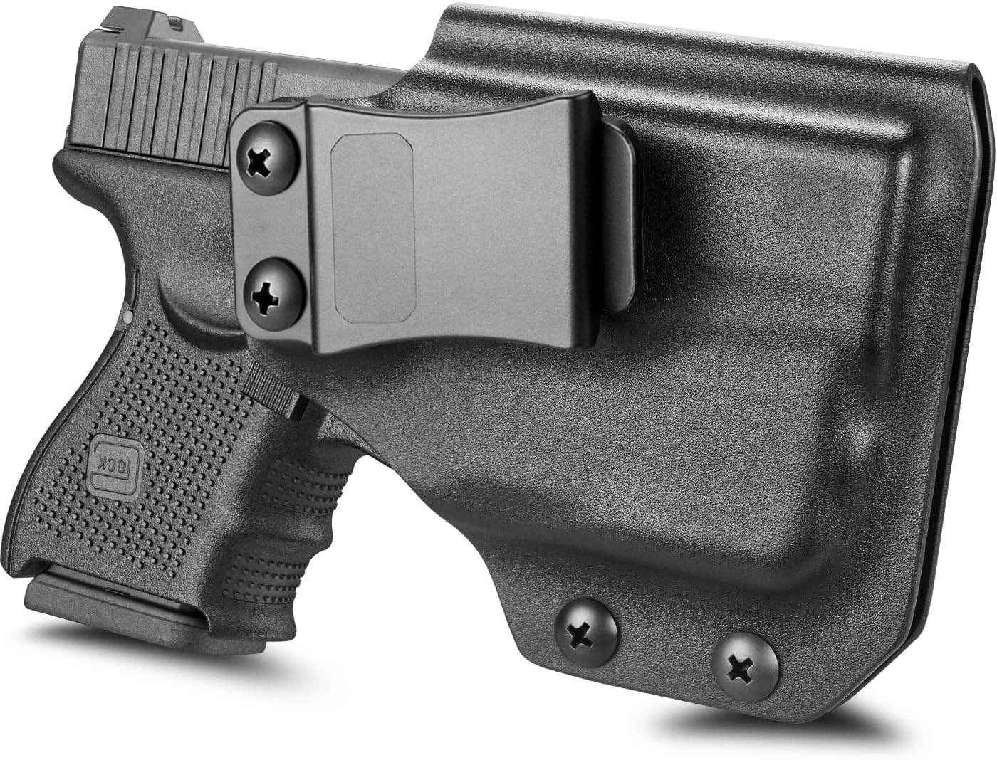 IWB Kydex Holster for Glock 26 27 28 33 with TLR-6 Attached - Optics Ready Available - Inside Waistband Concealed Carry Holster, Adj. Cant & Retention, Fit 1.5"- 1.75" Wide Belt, Not Fit Bare Pistols