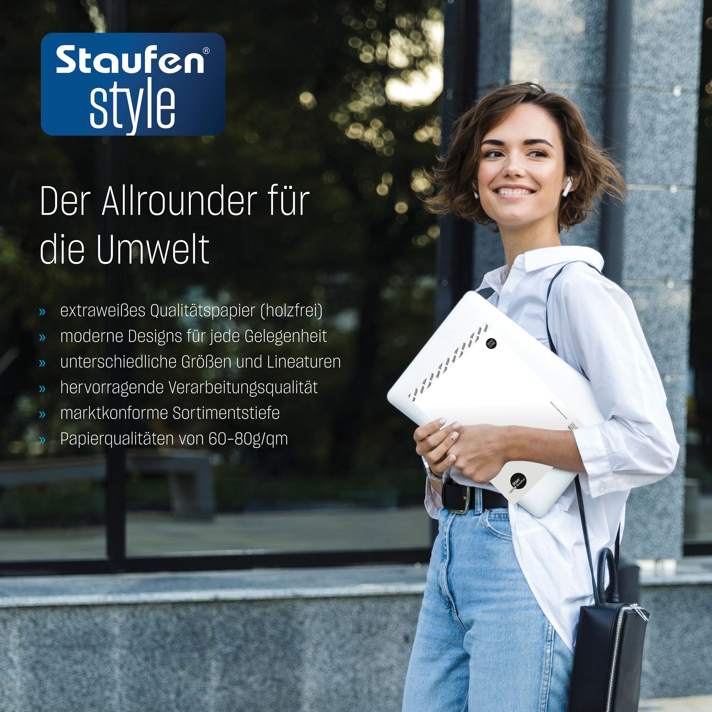 Staufen Bloc-notes A5 70 g/m² 5 blocs 50 feuilles vierge
