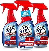 OxiClean Max Force Stain Remover Spray 3-Pack - Best Baby Laundry Stain Treater for Tough Set-In Stains, 12oz Each
