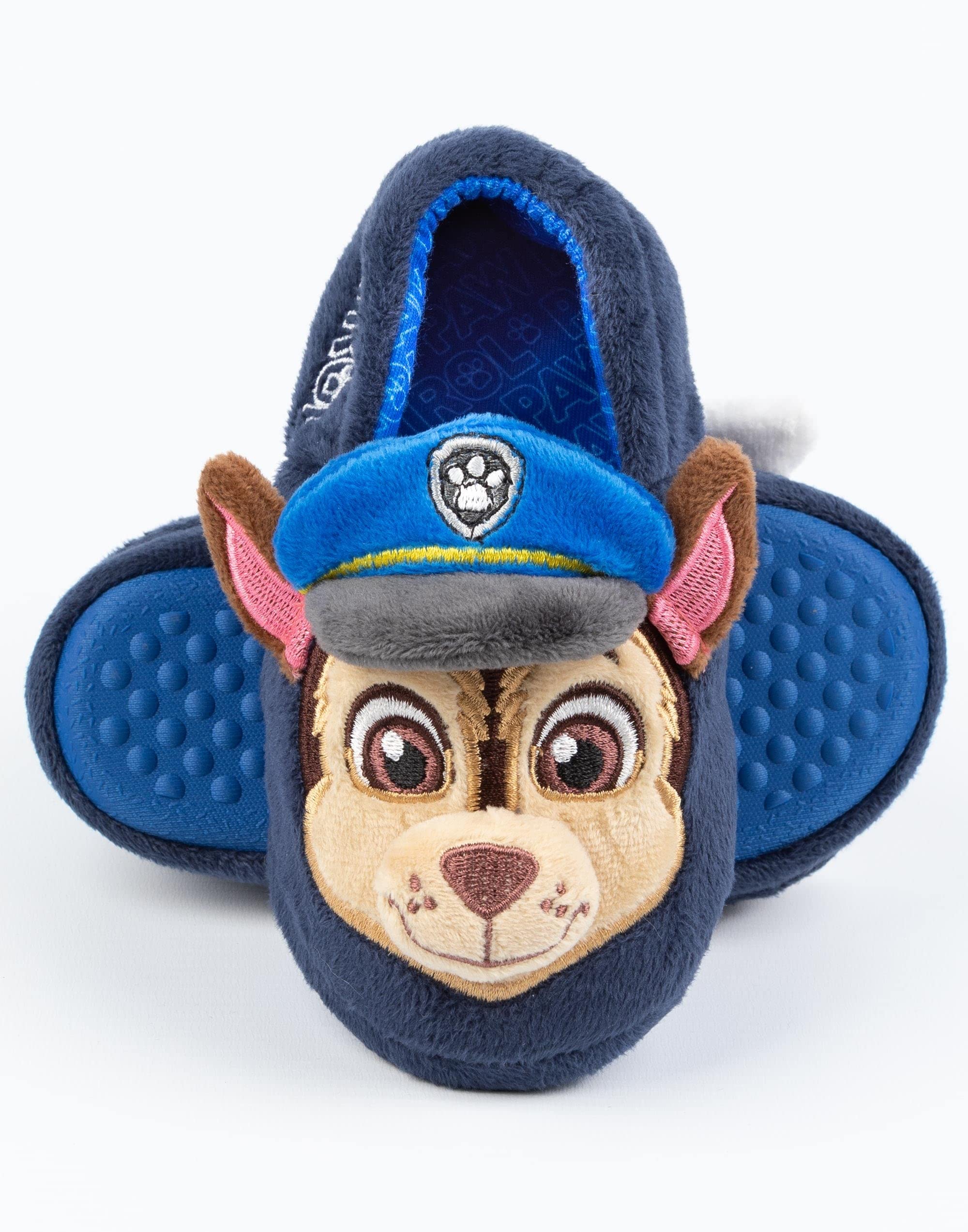 PAW PATROL Kapcie dziecięce dla małych dzieci, animowane szczeniaki ratunkowe z uszami 3D, Chase Marshall, dla dziewcząt i chłopców