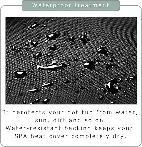 Miniatura 3 de Himal Cubierta cuadrada para bañera de hidromasaje, poliéster 600D resistente, impermeable, protección UV, cubierta de spa para bañera de