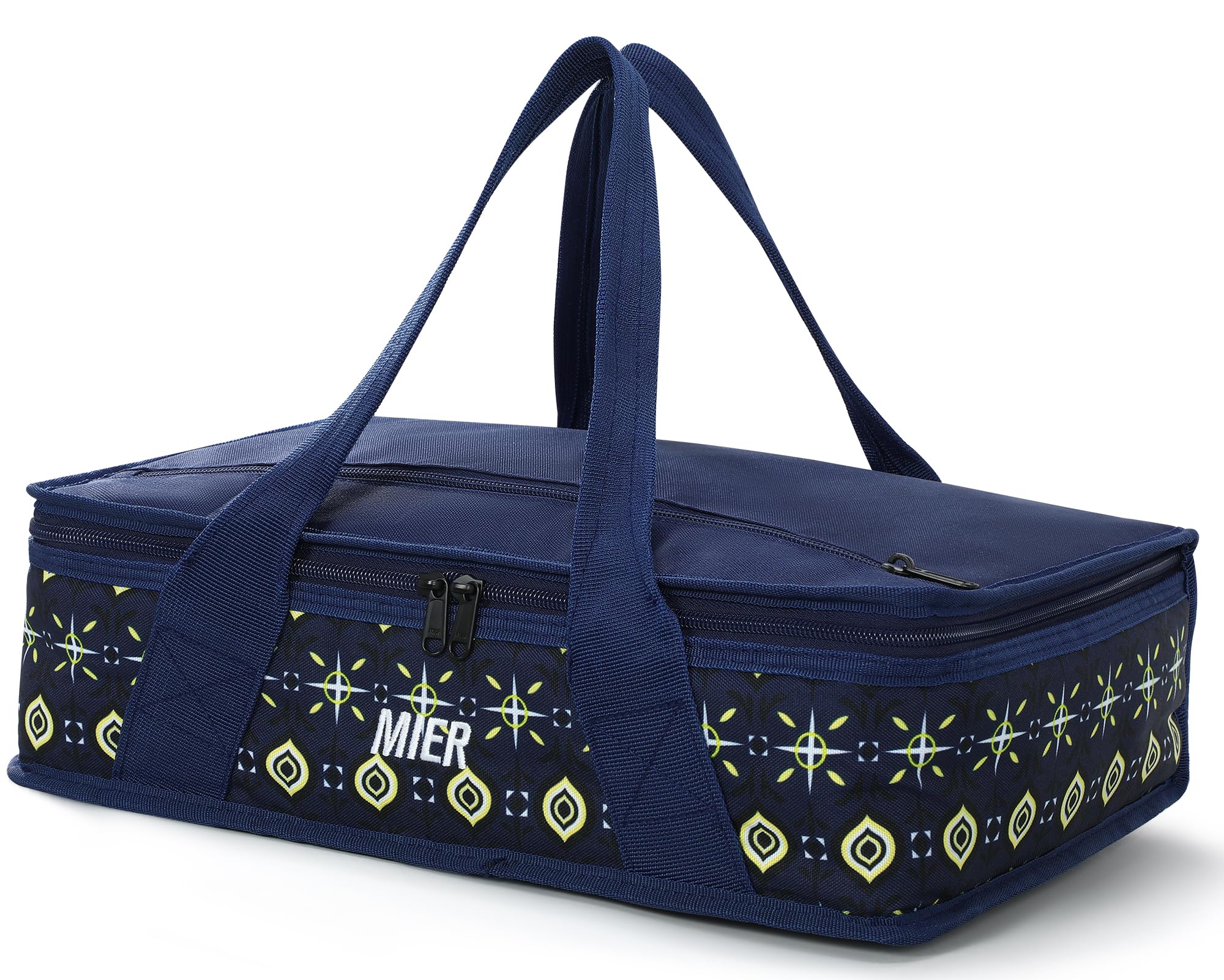 MIER Insulated Casserole Carrier for Hot or Cold Food Thermal Food Carrier Bag for Lasagna Potluck Parties Picnic Cookouts, Fits 9"x13" Baking Dish/