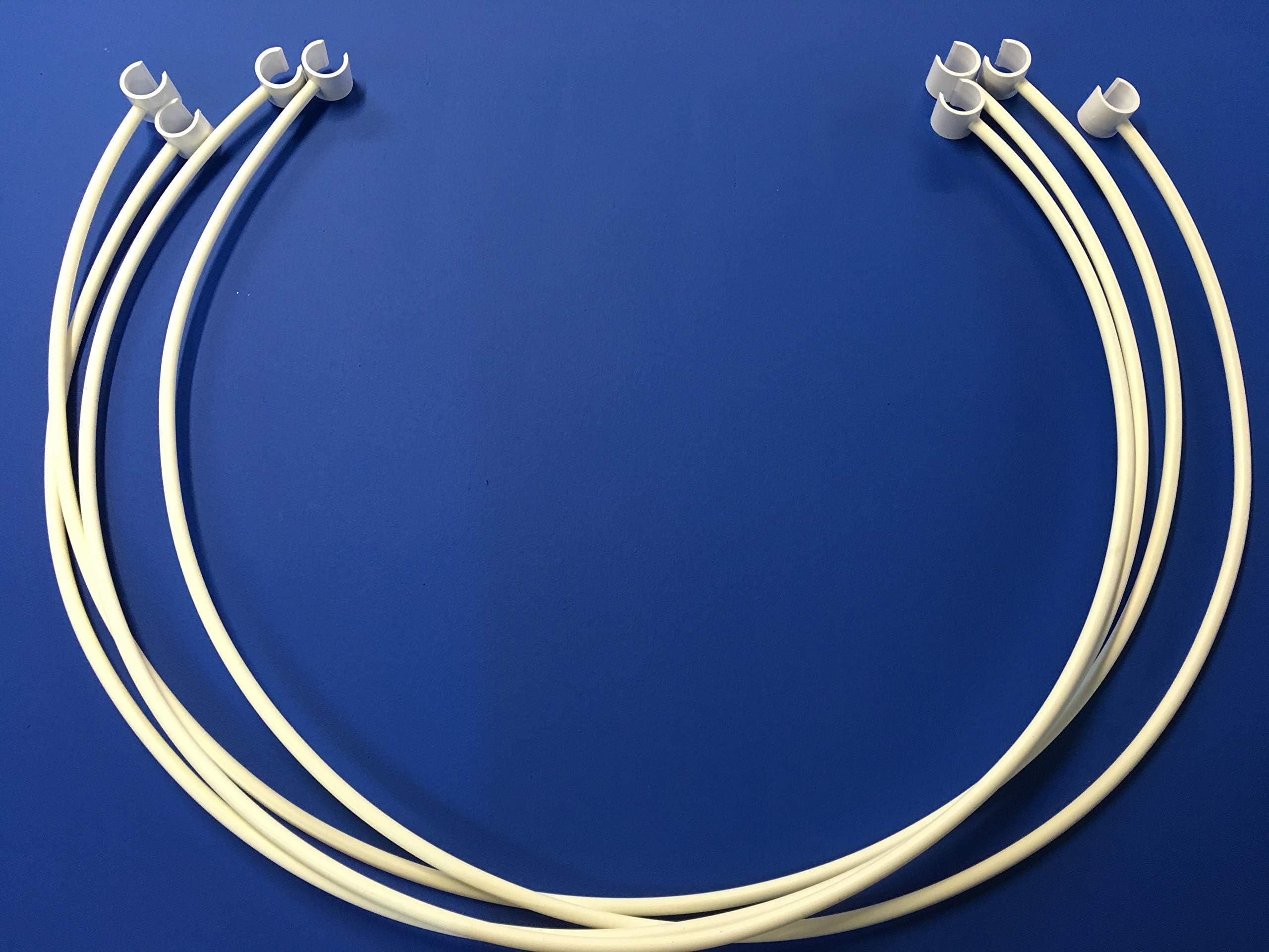 Weave Pole Guide Wires ONLY (Clip on) Set of 4 for Dog Agility. Read Description. Will ONLY fit Homemade Weave Poles Made from Factory Labeled 3/4" PVC Pipe