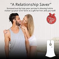 Vista 26 de BEARD KING Delantal con babero para barba, juego de afeitado para papá, como se vio en Shark Tank, atrapa el pelo de los hombres para afeitarse