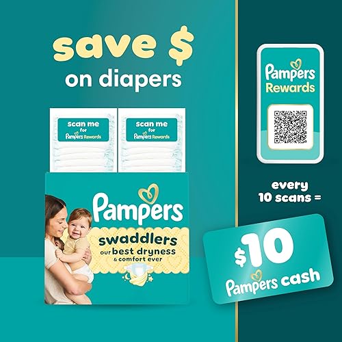 Miniatura 15 de Pampers Swaddlers - Pañales desechables para bebé, talla 6, suministro para 2 meses (2 x 108 unidades) con toallitas sensibles a base de agua, 12