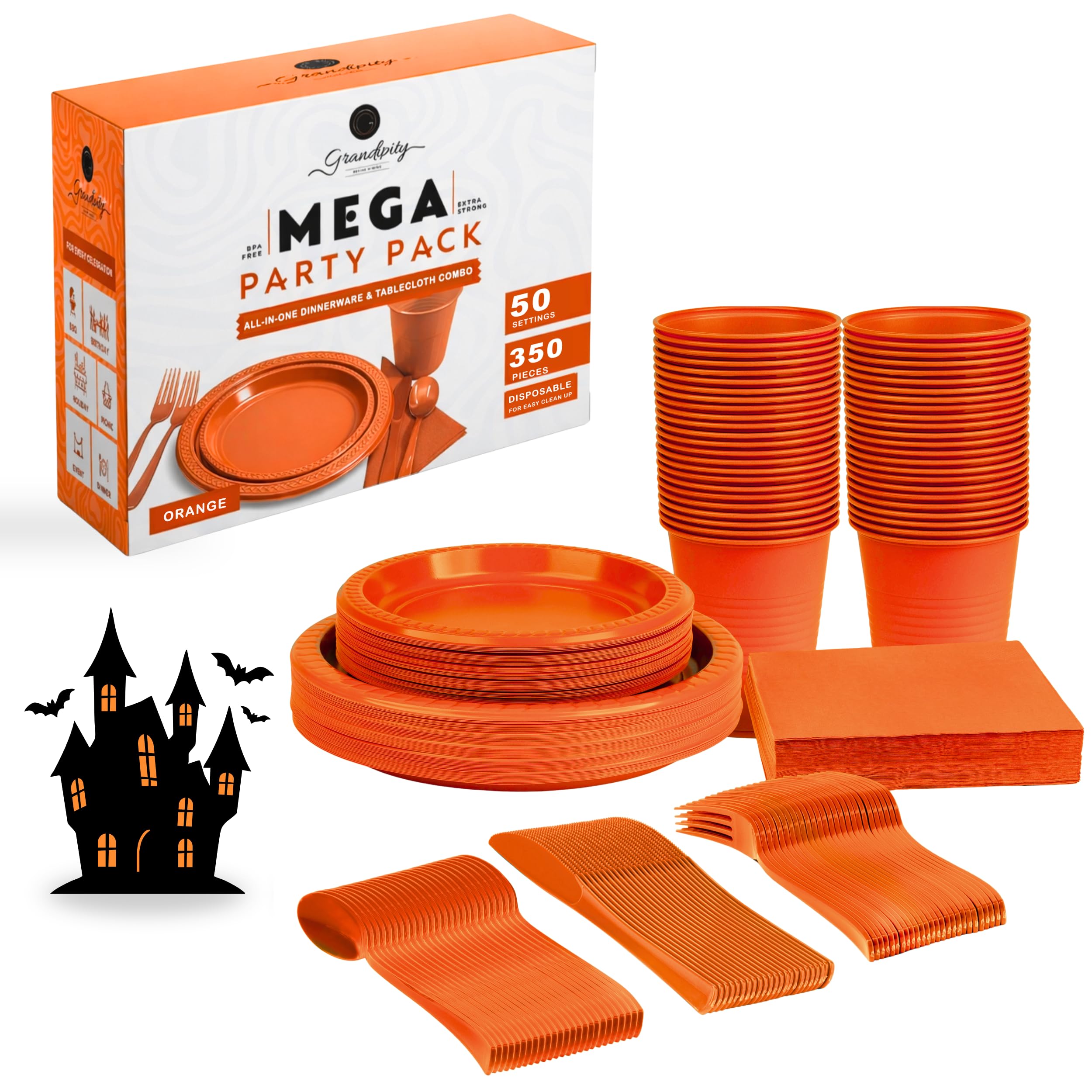 Grandipity Disposable Dinnerware Sets - 720 Piece -12