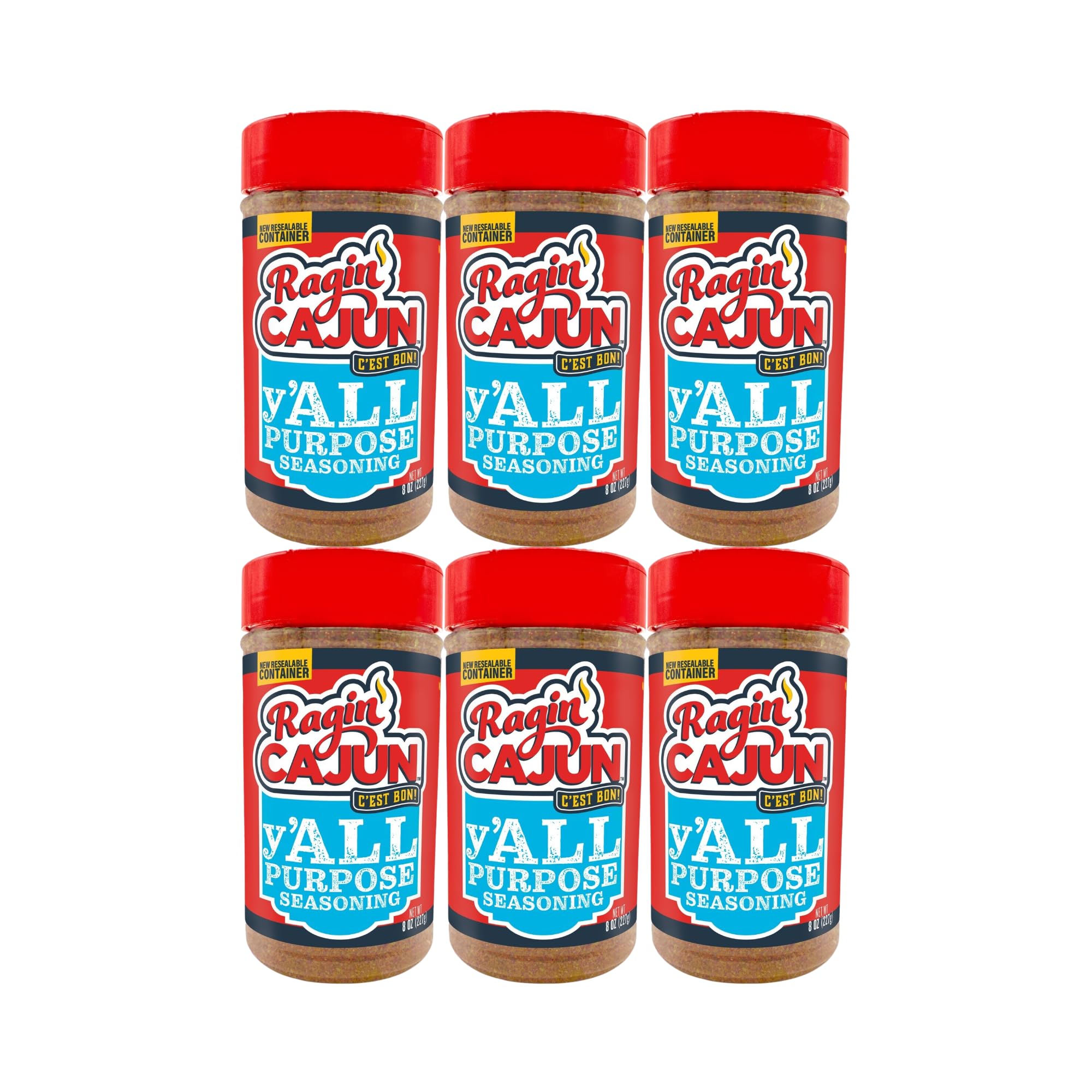 All Purpose Cajun Seasoning Mild 8 oz Ragin' Cajun (Pack of 6)