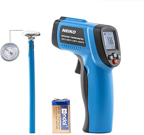 NEIKO Termómetro infrarrojo digital 52911A, pistola sin contacto, lectura instantánea, -581022 (-58.0 F1,022.0 F), pistola de termómetro infrarrojo,