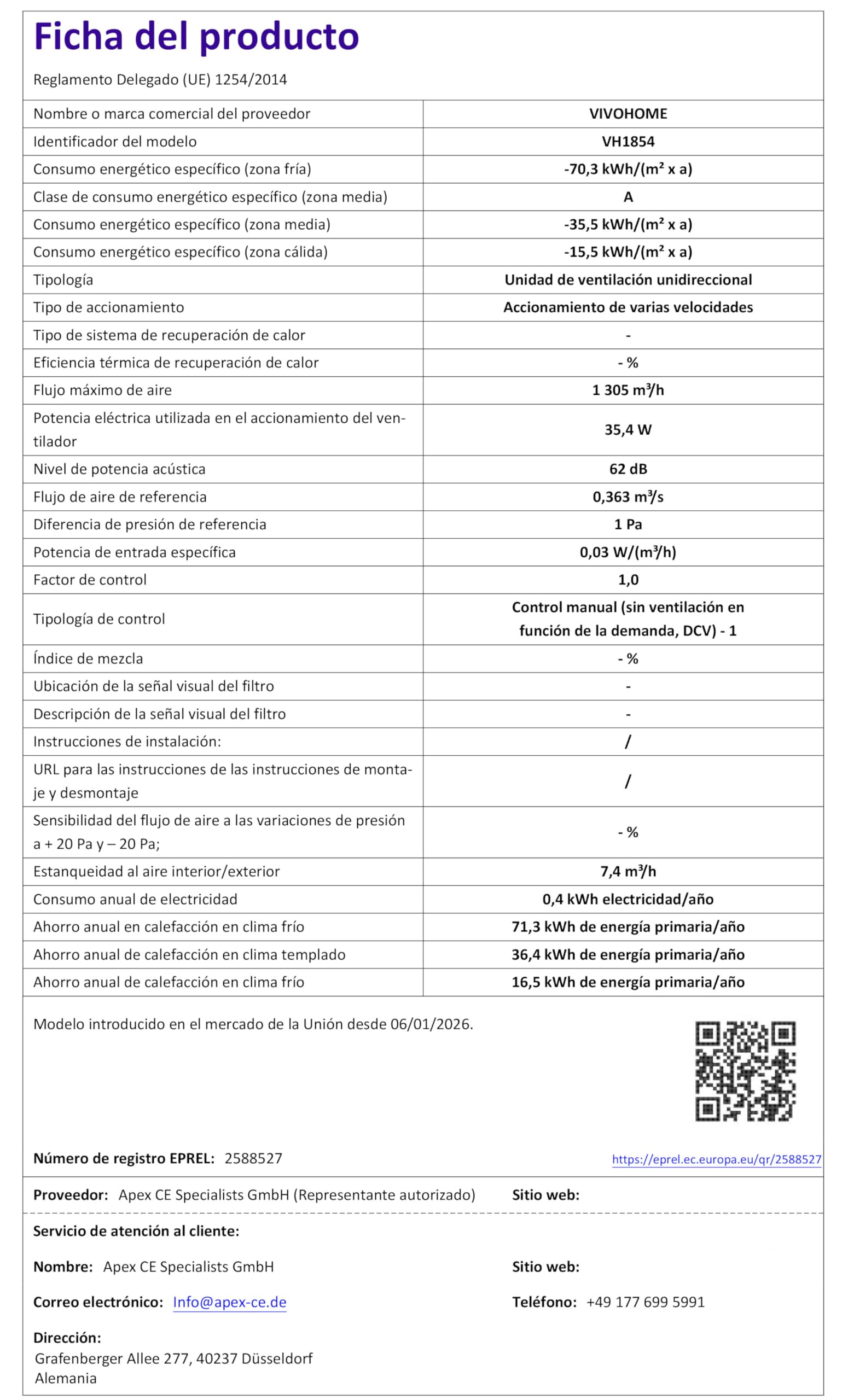 VIVOHOME 300mm Ventilador Extractor de Aire 1305m³/h con Motor EC Temporizador Controlador de Temperatura y Humedad Industrial para Invernadero Sótano Garaje Cocina