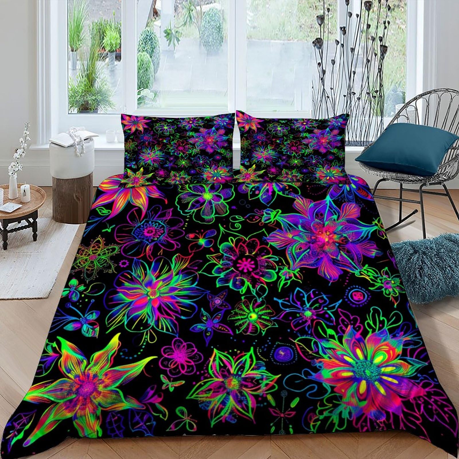 Housse de couette 220x240cm anti-plis pour un lit king size impeccable