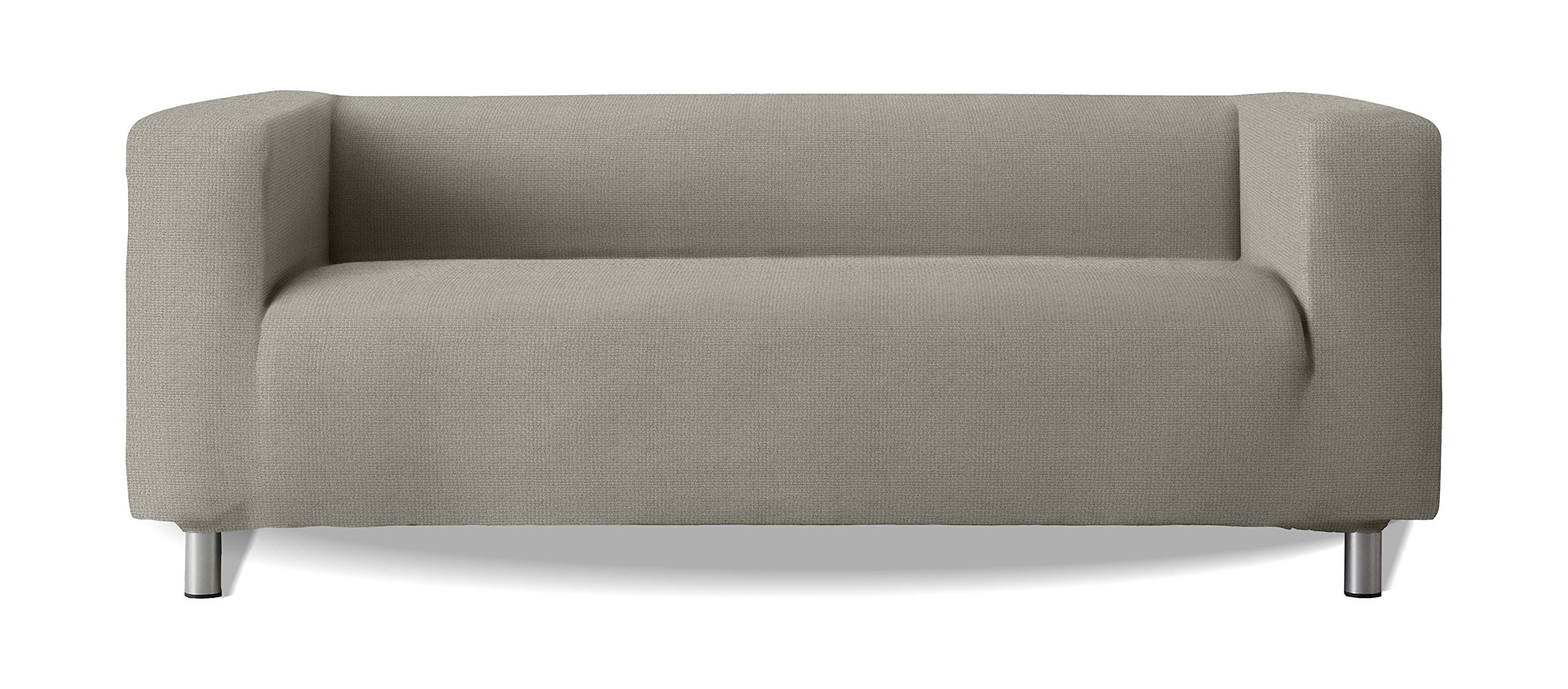 Milica | Funda sofá elástica para Modelo de sofá Klippan de IKEA y similares | para sofás de Brazos Altos| Ajuste, Lavable y Suave | Color Gris Claro Moderno y Neutro