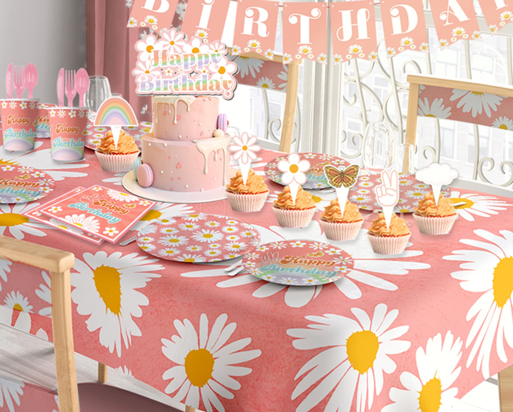 GB Party Lot De 62 Articles De Table D'anniversaire Avec Bannières