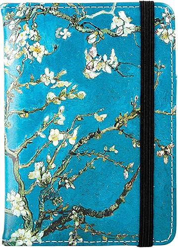 Funda para pasaporte con bloqueo RFID de piel, organizador de documentos de viaje, Flores de albaricoque.), 201910301033D