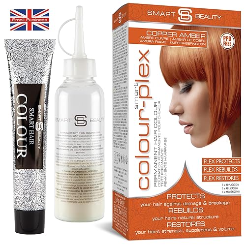 Smart Beauty Ginger Hair Dye, Permanent with Plex Anti-Breakage Technology,