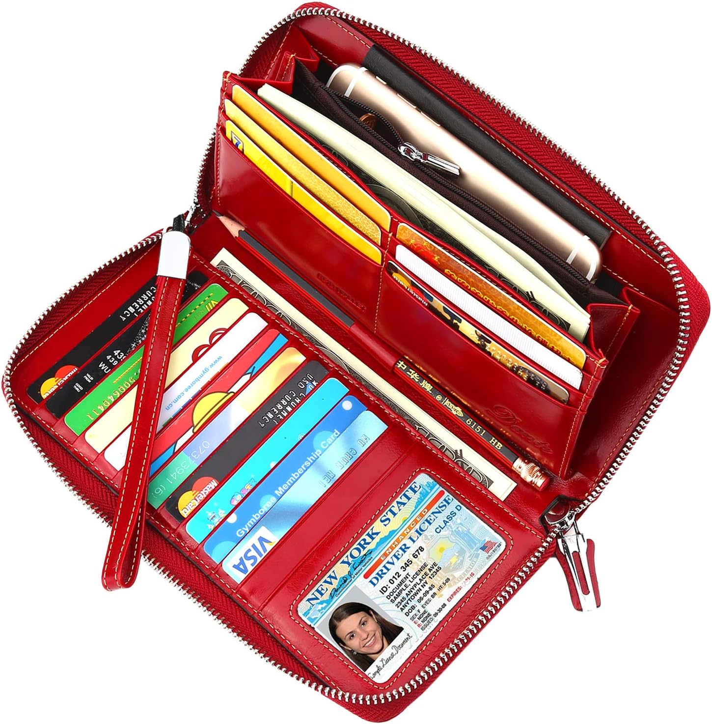 Lavemi Small Compact Women Wallet RFID Blocking Genuine Leather Bifold Purse with ID Windows - Image 2