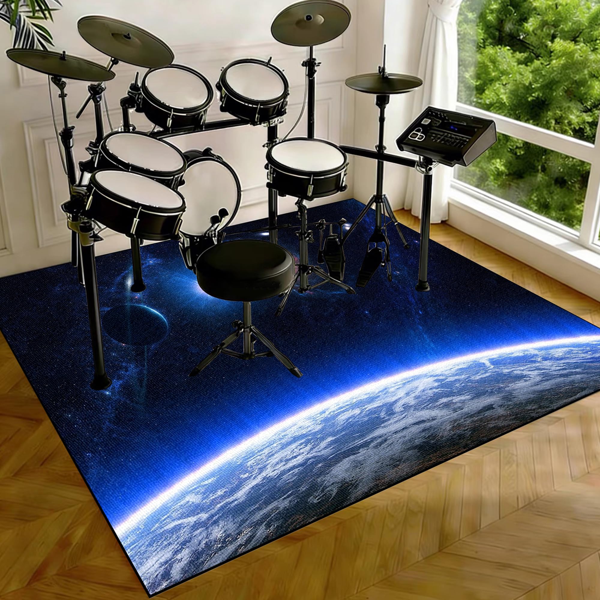 Tapis batterie insonorisé 210x180 cm pour caisse claire et absorption vibrations