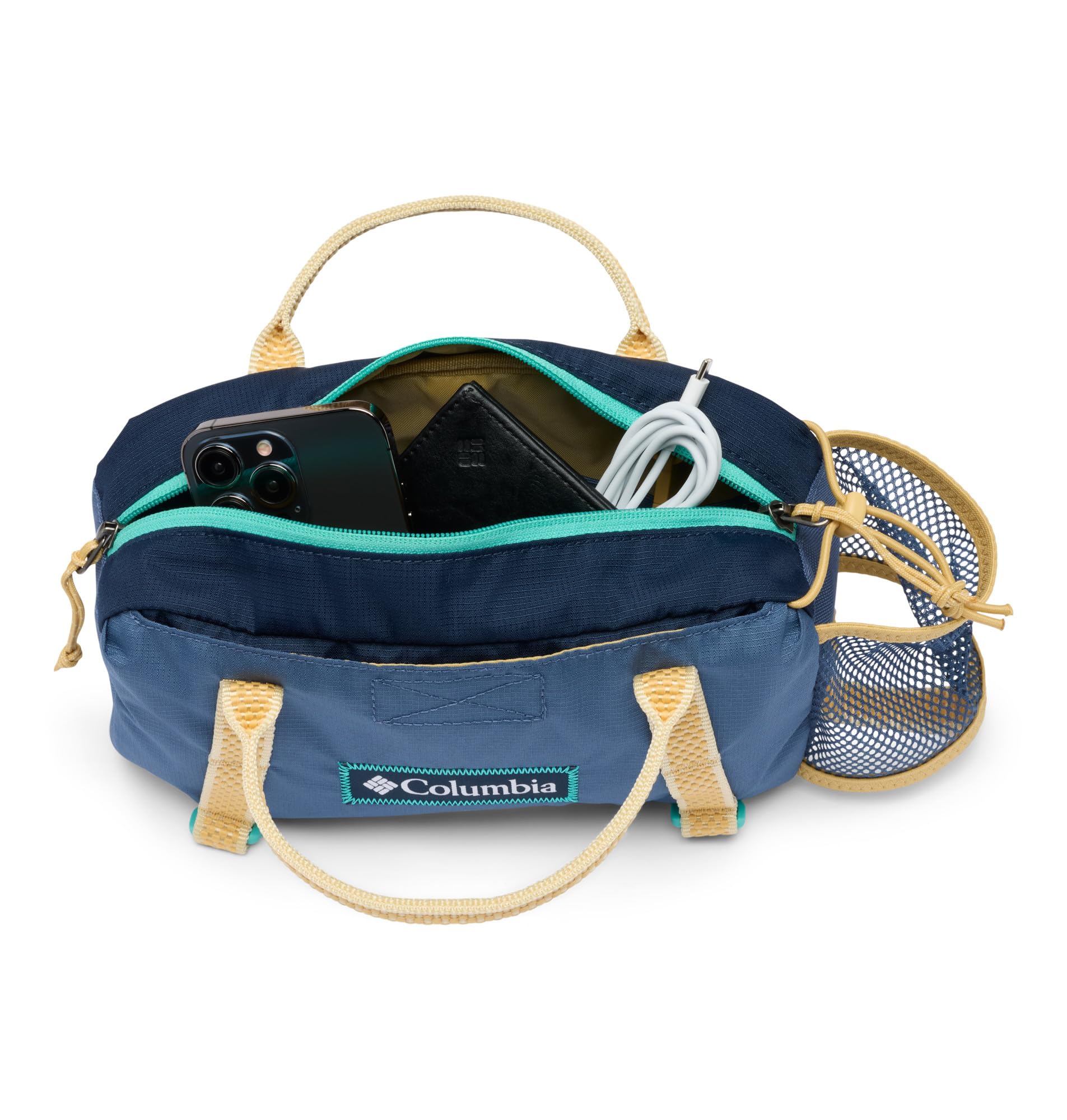 Columbia Echo Mountain Sac banane unisexe, taille unique - Bleu foncé, bleu clair et jaune sable (Dark Mountain/Coll Navy/Sand Dune)