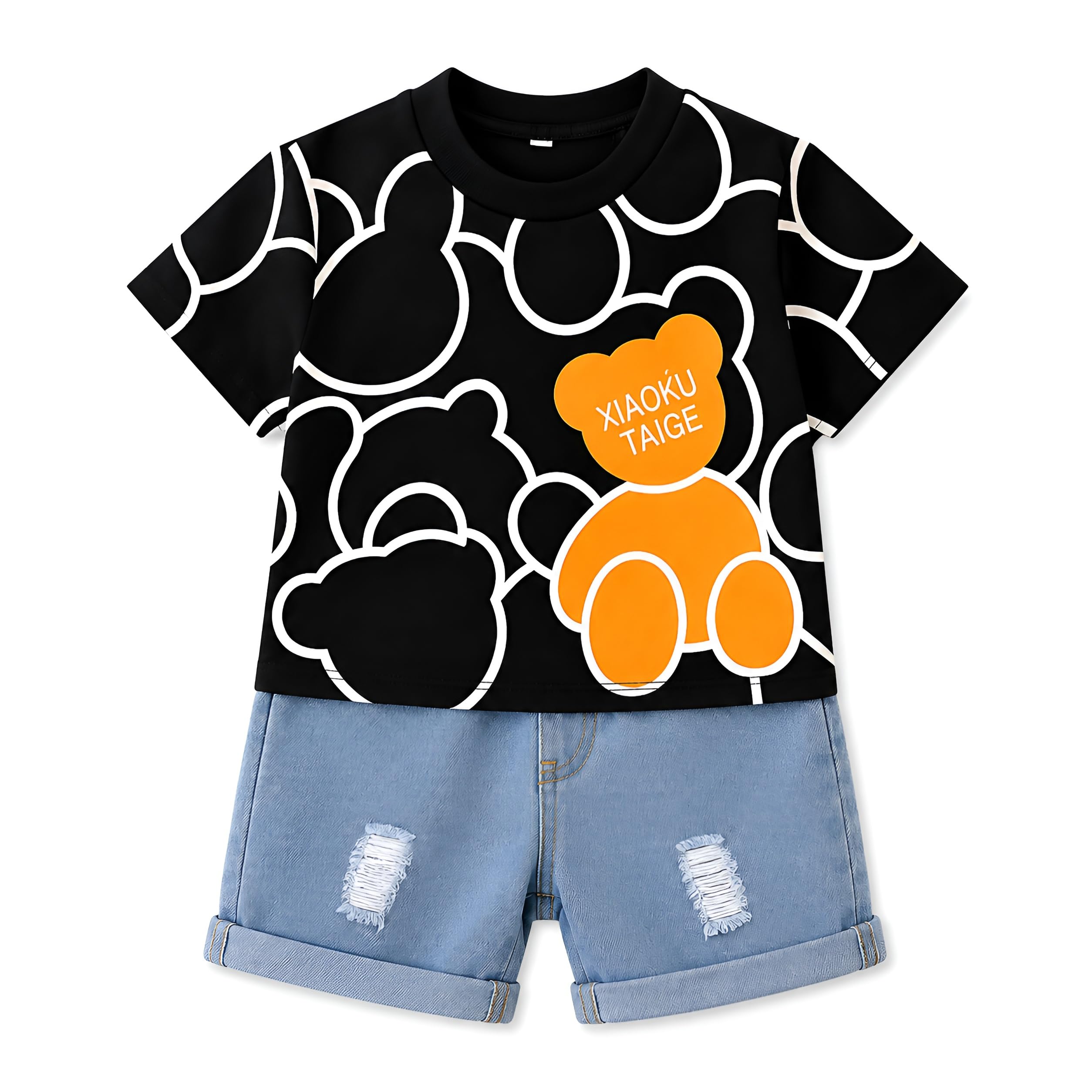 googo gaaga T-shirt and Short Set for Baby Boys & Baby Girls, Pure Cotton Printed Half Sleeves Clothing Set for Kids Set of 1-picture-35