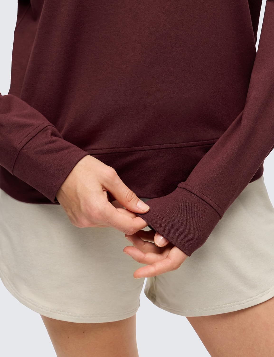 CRZ YOGA Cloud Jersey Pullover Sweatshirt for Women Long Sleeve Soft Casual Crewneck Tops Basic Workout Fall Shirts - Image 5