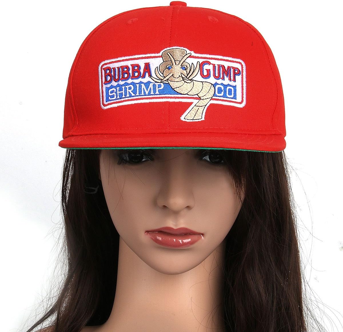 Adjustable Bubba Gump Baseball Cap Shrimp Co. Embroidered Hat (Red) (Flat Brimmed) - Image 4