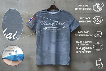 Muay Thai T-Shirt Dry Fit Top Boxing Short Sleeves Design Camouflage