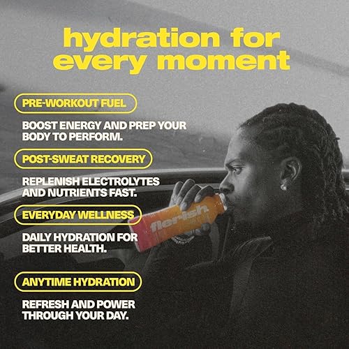 Miniatura 2 de FLERISH Bebida de hidratación mejorada  Bebida funcional a base de sandía con electrolitos  Magnesio y L-teanina  Sin edulcorantes artificiales  35