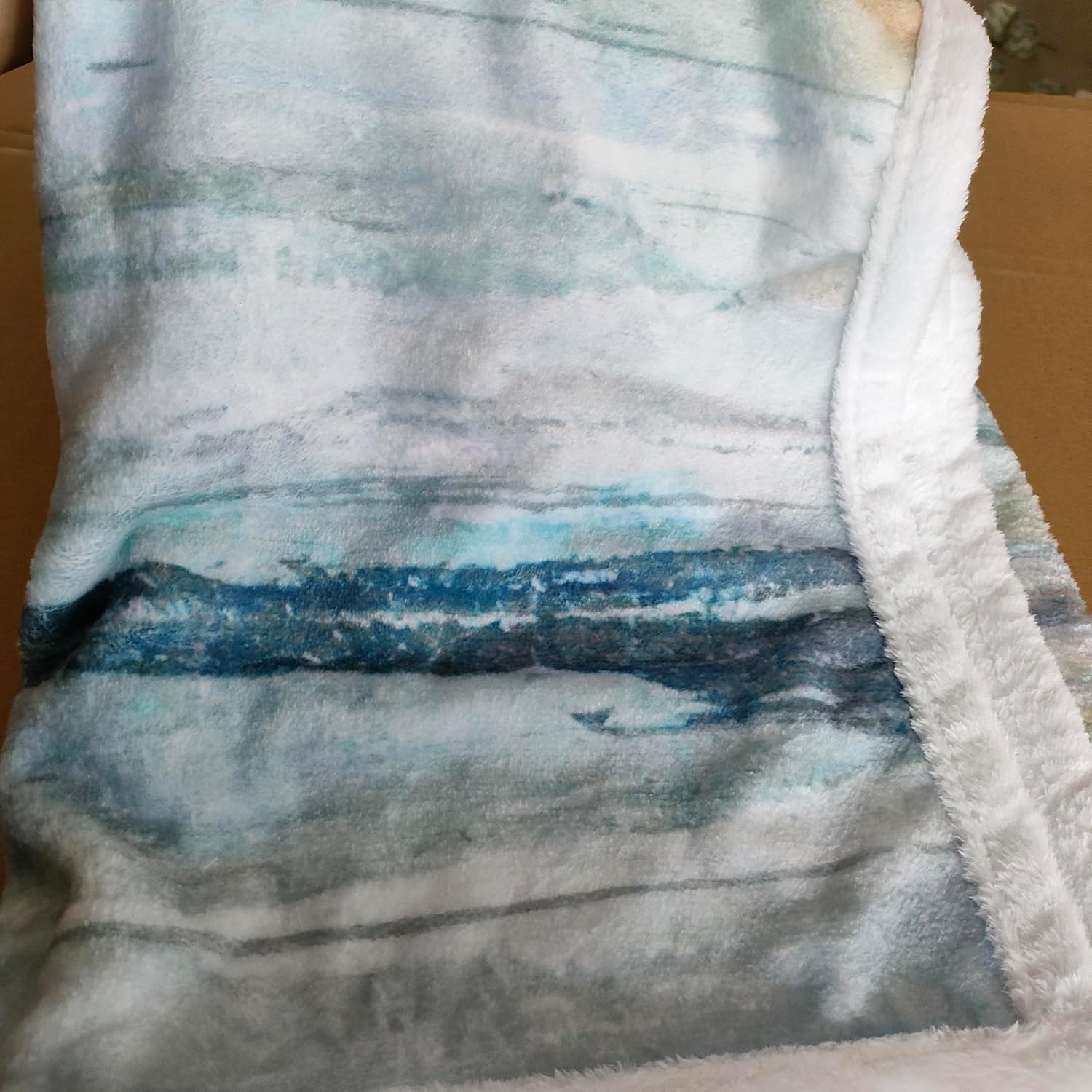 JAWO Throw Blanket, Light Blue Blankets Abstract Soft Blankets for Couch Sofa Bedroom, Morden Blue Cool Colors Blanket for Women Girls Gifts,50X60IN - Image 9