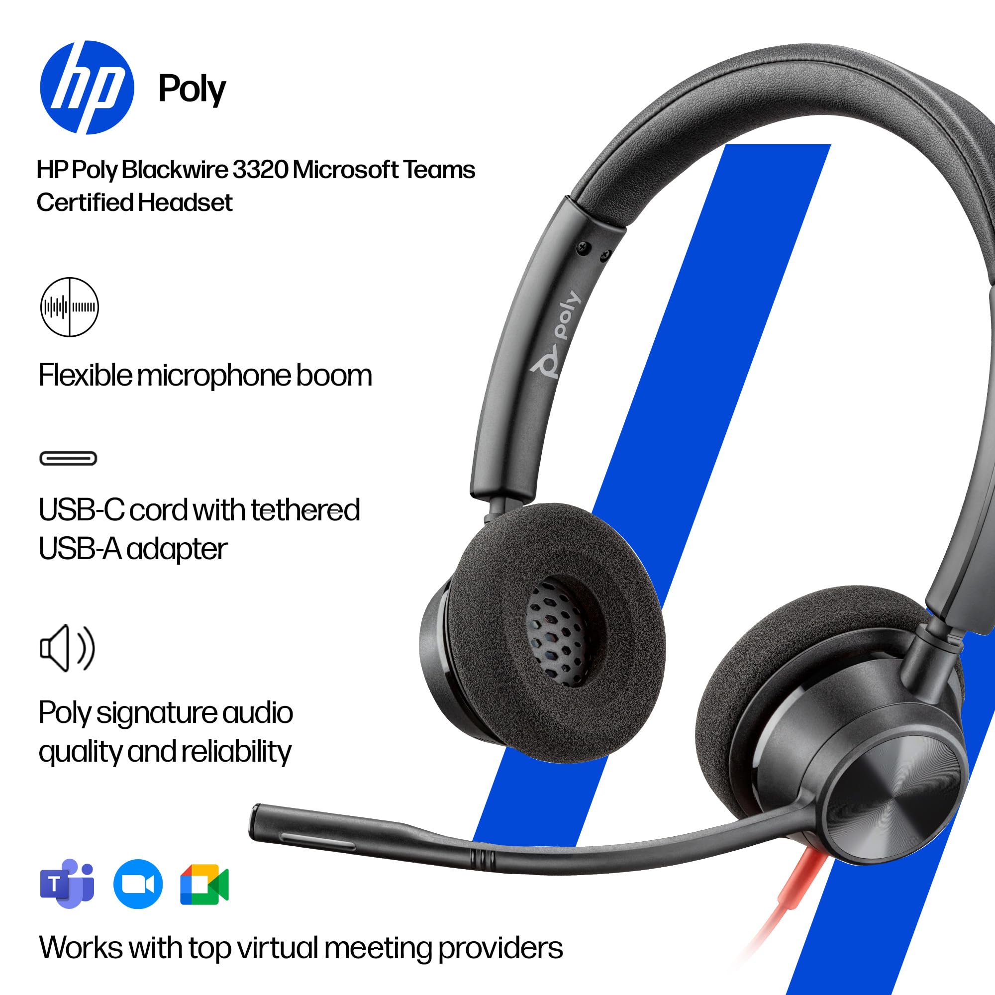 Amazon.co.jp: 【Amazon.co.jp限定】Poly 有線ヘッドセット Blackwire
