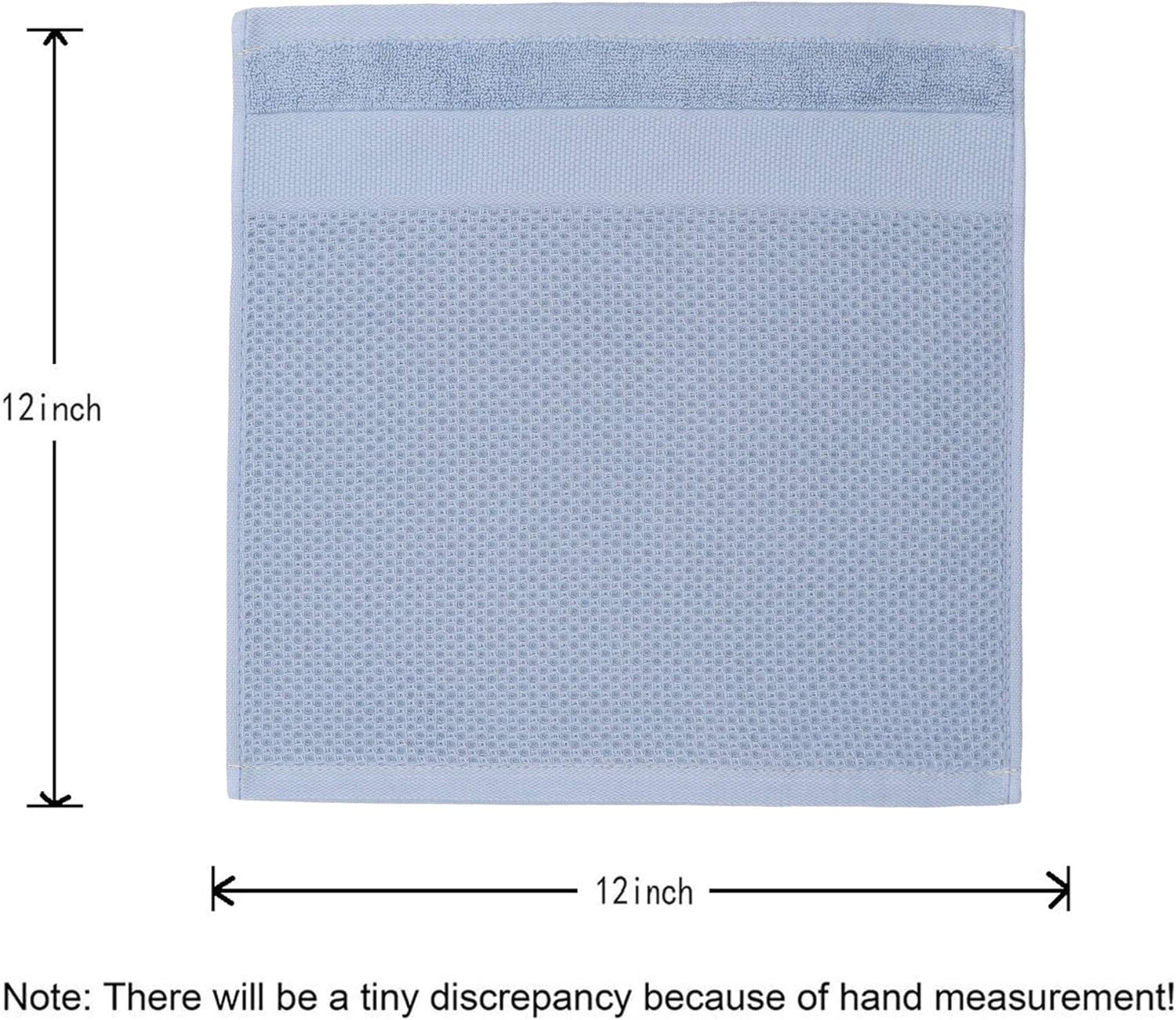 Mia'sDream Cotton Kichen Dish Cloths, Waffle Weave Dish Rags, Soft and Absorbent Dish Towels Hand Towel for Kitchen, 12inchx12inch 6 Pack (Blue) - Image 3