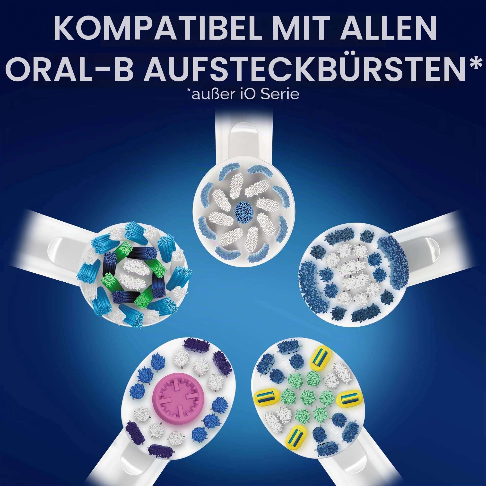 Oral-B Junior Minnie Mouse Elektrische Zahnbürste für Kinder ab 6 Jahren, weiche Borsten & visuelle Andruckkontrolle für extra Zahnfleischschutz, 2 Putzprogramme inkl. Sensitiv, Timer, weiß