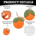 Leather Luggage Tag Holder with Airtag Case Set,Hidden Compartment for AirTag Travel Suitcase Tracking Case