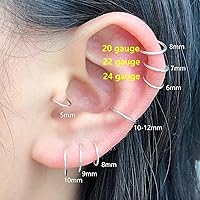 Vista 55 de Small Gold or Sterling Silver Huggie Hoop Earrings for Women Cartilage Nose Helix Tragus