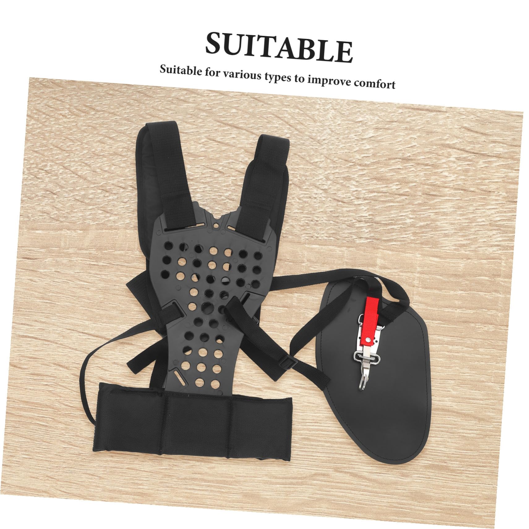 Cintura Imbottita per Spalla Trimmer Tracolla Bordata Cinghia per Rifinitore Ergonomica Imbarazione del Mazzazione Prople Doppia Spalla per Il Black