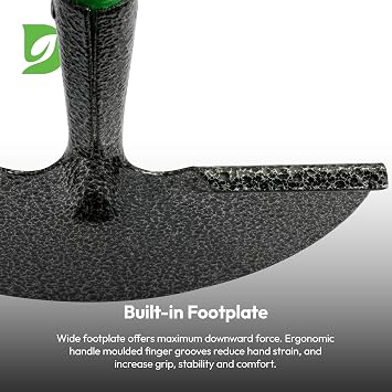 Hardys Garden Tools | Carbon Steel Lawn Edging Border Cutter & Garden Edging Tool | Half Moon Lawn Edger & Edge Trimmer with Head Step | T Handle 91cm