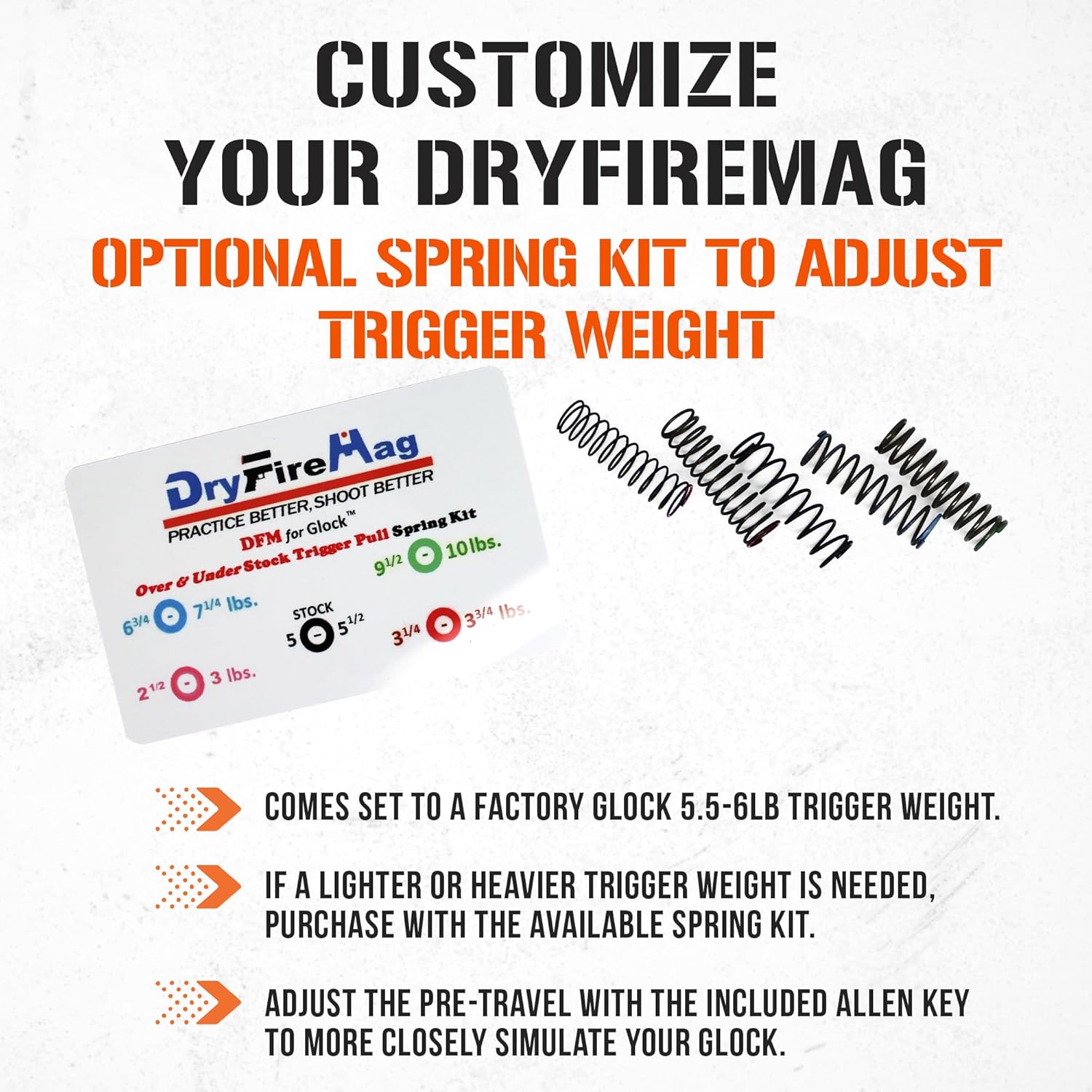 Dry Fire Training Trigger Resetting Magazine | Trigger Weight Spring Kit