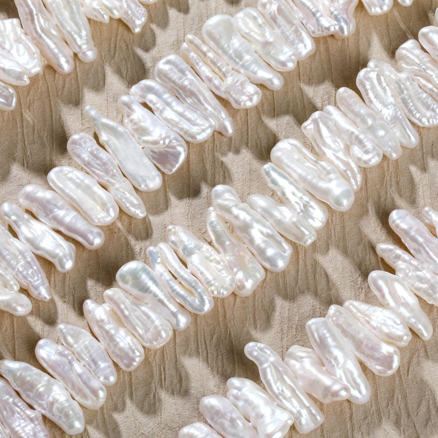 80 sztuk 6x17mm słodkowodne nieregularne perły hodowlane białe barokowe perły do ręcznie robionych bransoletek naszyjników, kolczyków, rękodzieła DIY