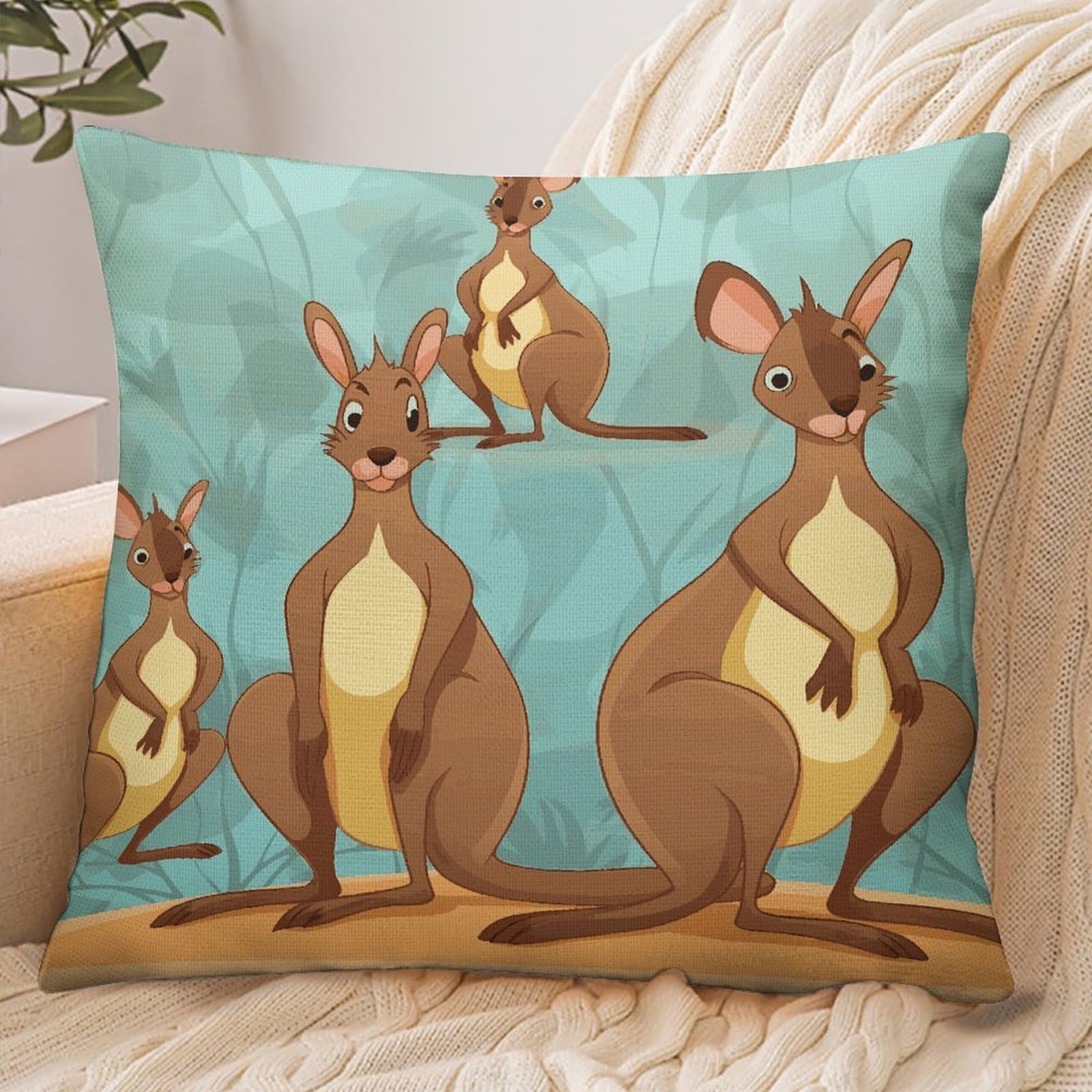 Fekiloot Style Funny For Kangaroo Zoo Pillowcase Pillow Sham Pillow Case