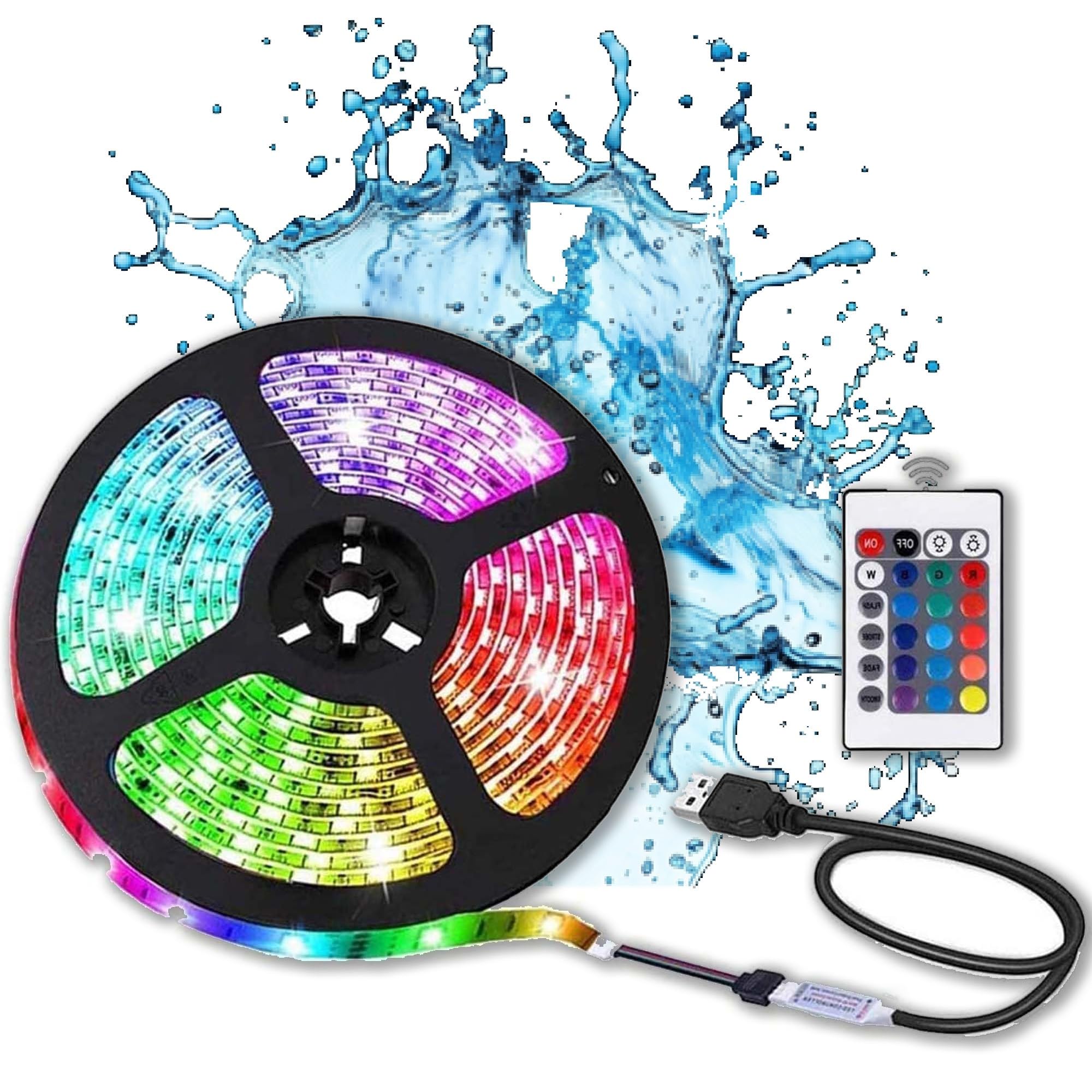 rynli 4 M RGB LED Strip Light RGB USB