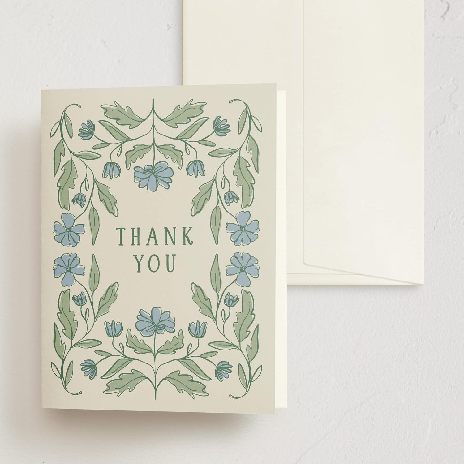 Minted Thank You Cards Pack, Set of 10 Folded Thank You Cards with