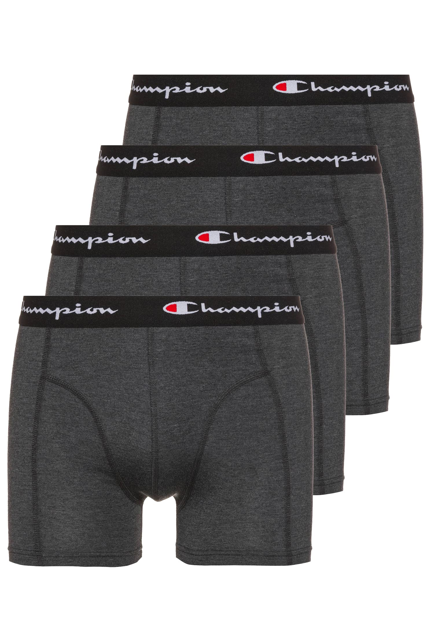 Champion Pack of 4 Boxer Shorts Men's Underwear, Dark grey melange 3070, S
