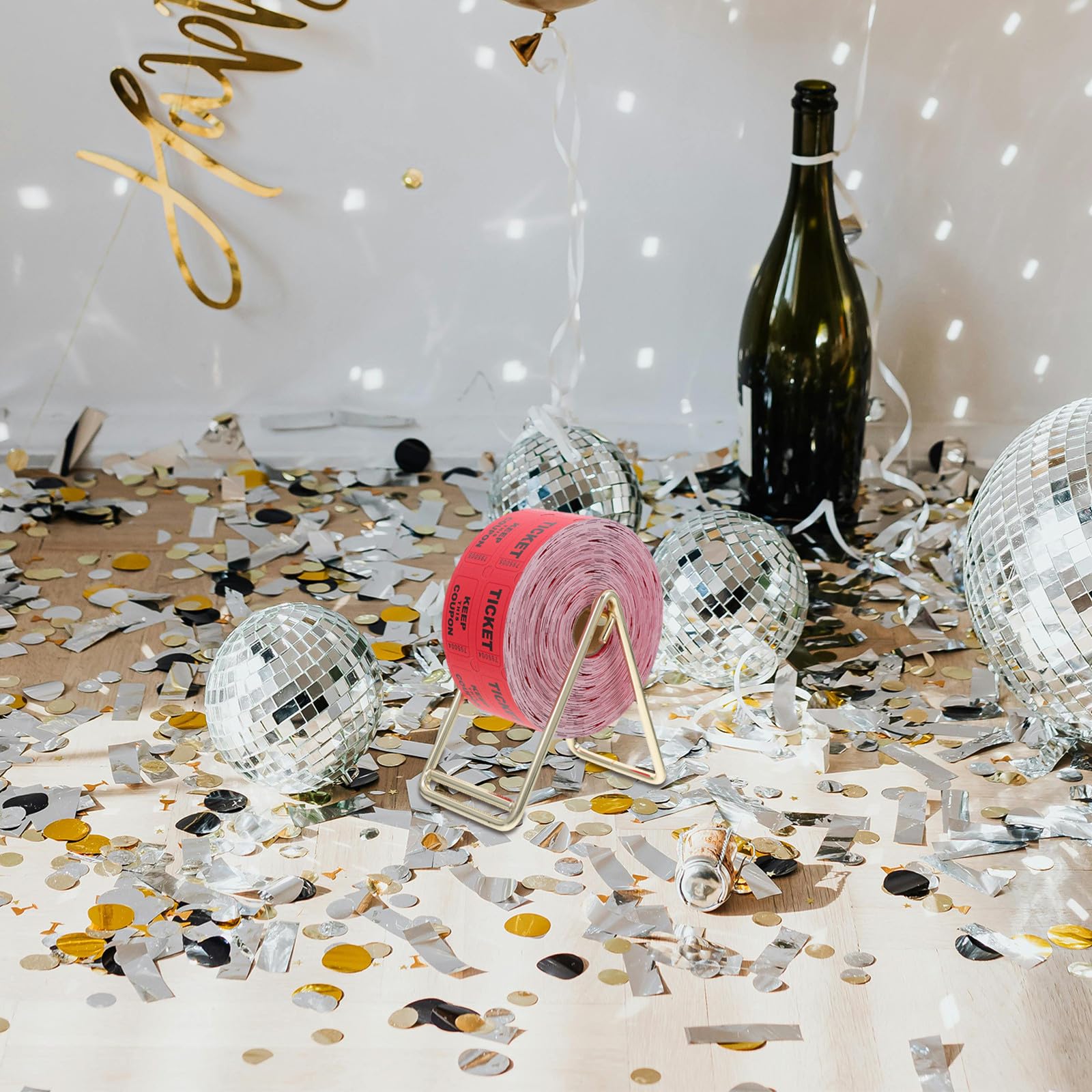 Cabilock 1000 Boletos de Rifa Rosas con Soporte para Eventos, Papel para Sorteos de Carnaval, Fiestas y Recaudación de Fondos, Entradas para Juegos y Actividades Divertidas