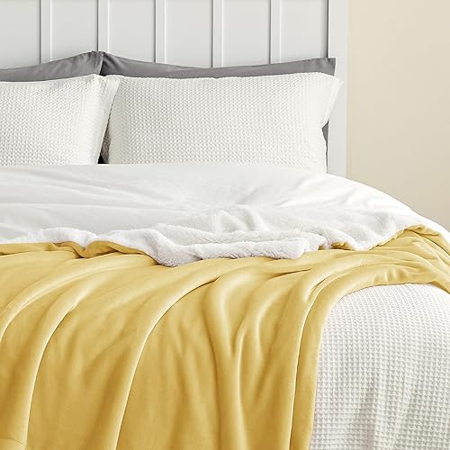 Miniatura 28 de Bedsure Manta de tamaño individual de vellón sherpa para el sofá, manta gruesa y cálida para el invierno, suave y mullida, para el otoño, color 0